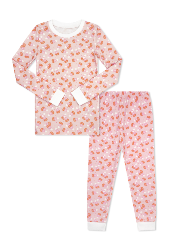 Sweet Pea Pajamas | Candy Corn Kisses Pink - PRE-SALE