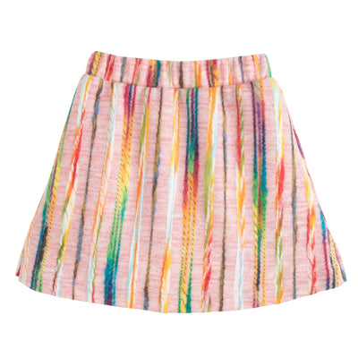 Bisby Mini Skirt | Pink & Multi Wool