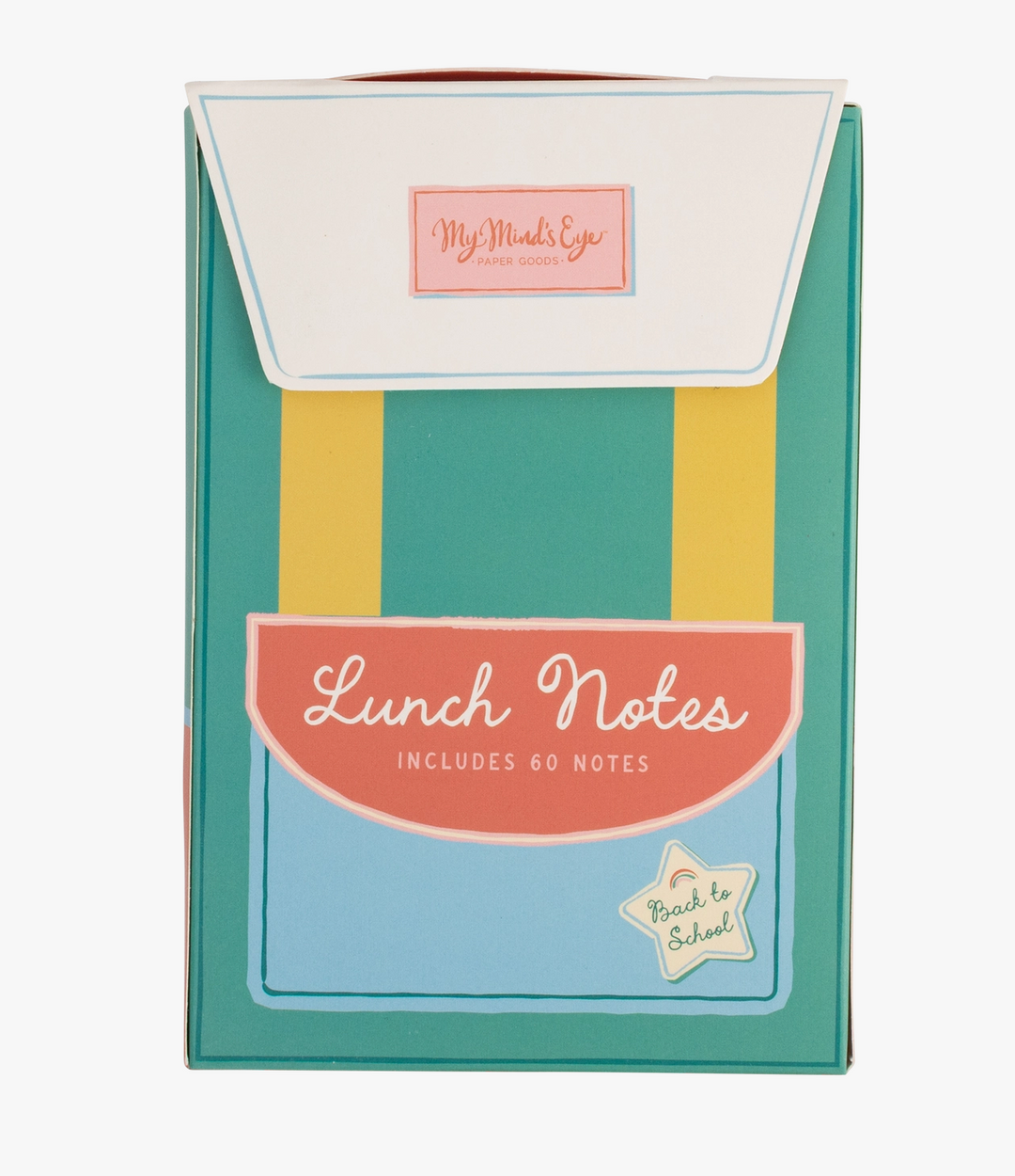 Pack of lunch notes with colorful design and &