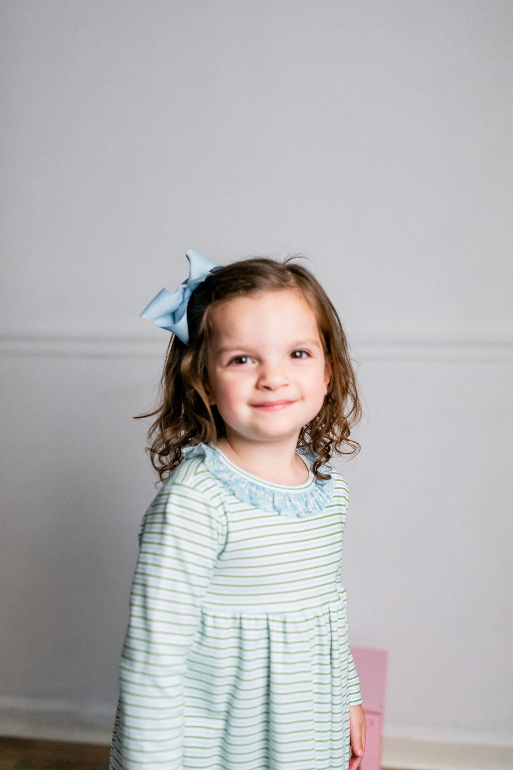 Cici Knit Dress | Snowdrop Floral & Stripe - PRE-SALE