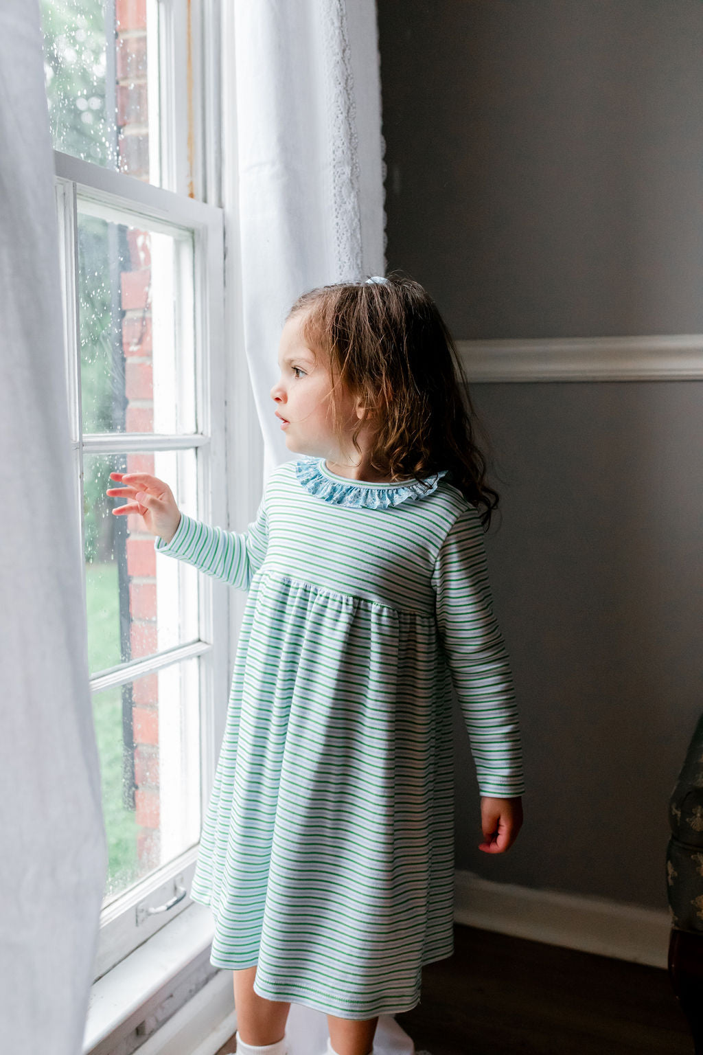 Cici Knit Dress | Snowdrop Floral & Stripe - PRE-SALE