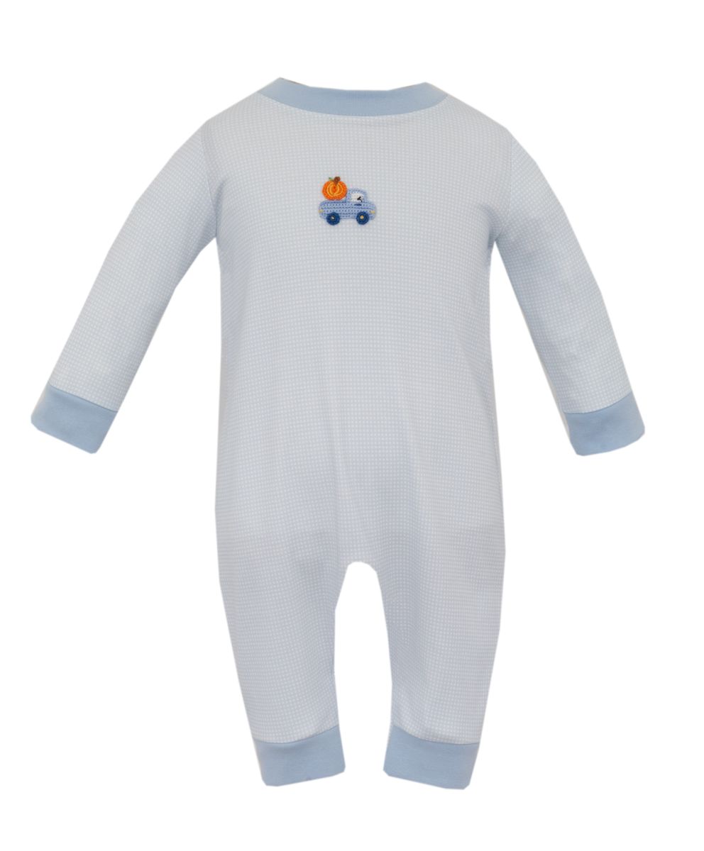 Crochet Romper | Pumpkin Truck - PRE-SALE