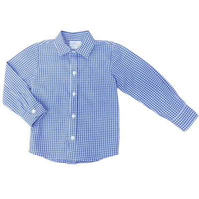 James & Lottie Ryan Button-down Shirt | Royal Blue Gingham