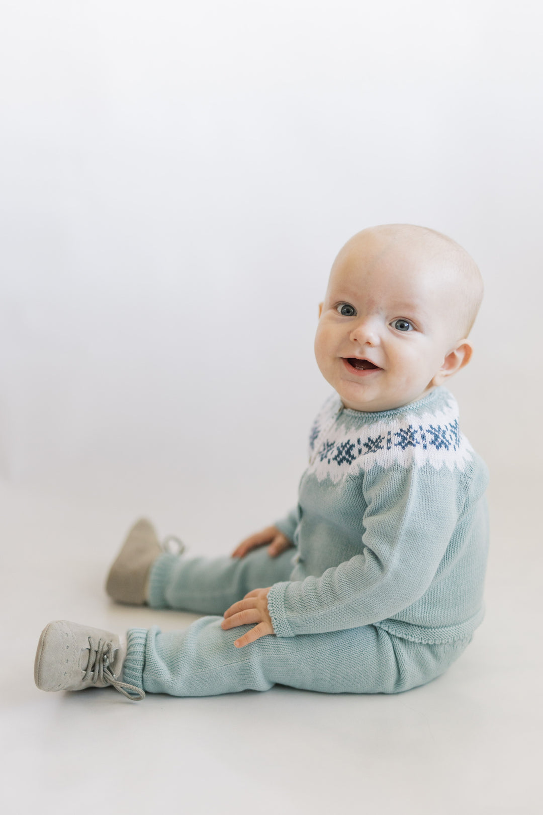 Mi Lucero Fair Isle Jogger Set | Jade & Steward Blue