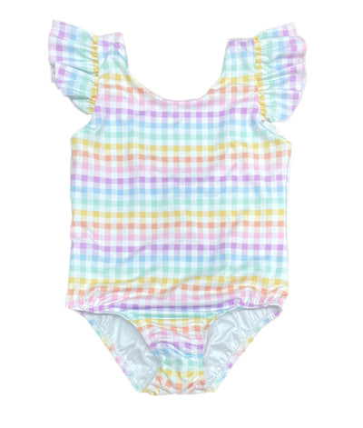 BE elizabeth One-Piece Swimsuit | Pastel Check