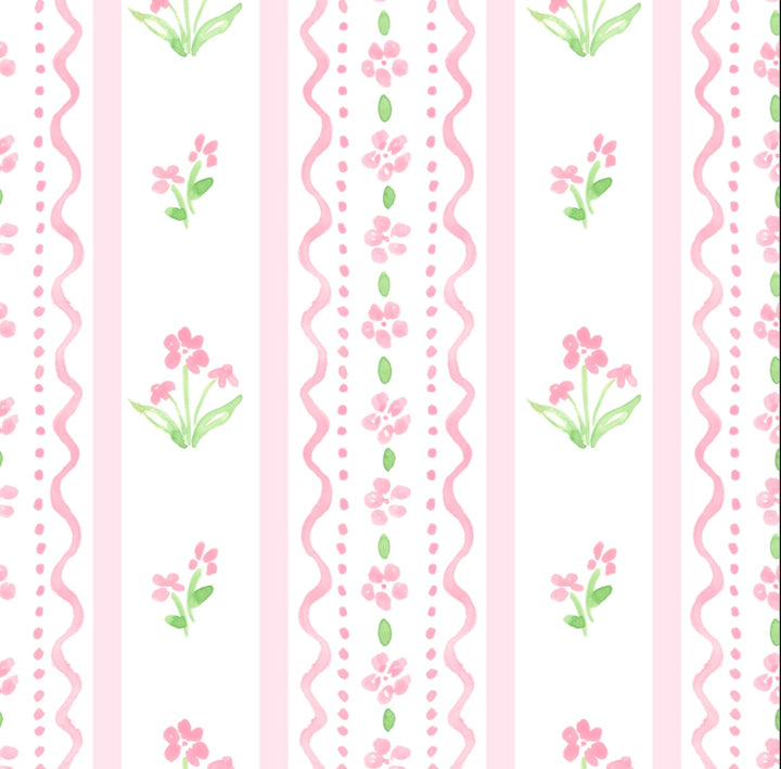 Poppy Set | Pink Floral Scallop Knit (5, 7,  8)
