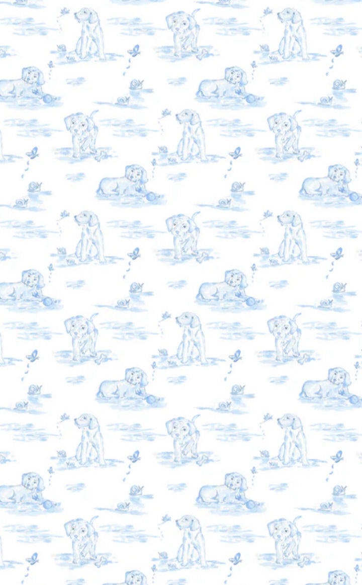 Reed Jon Jon | Blue Puppy Knit (12M, 24M, 3T)