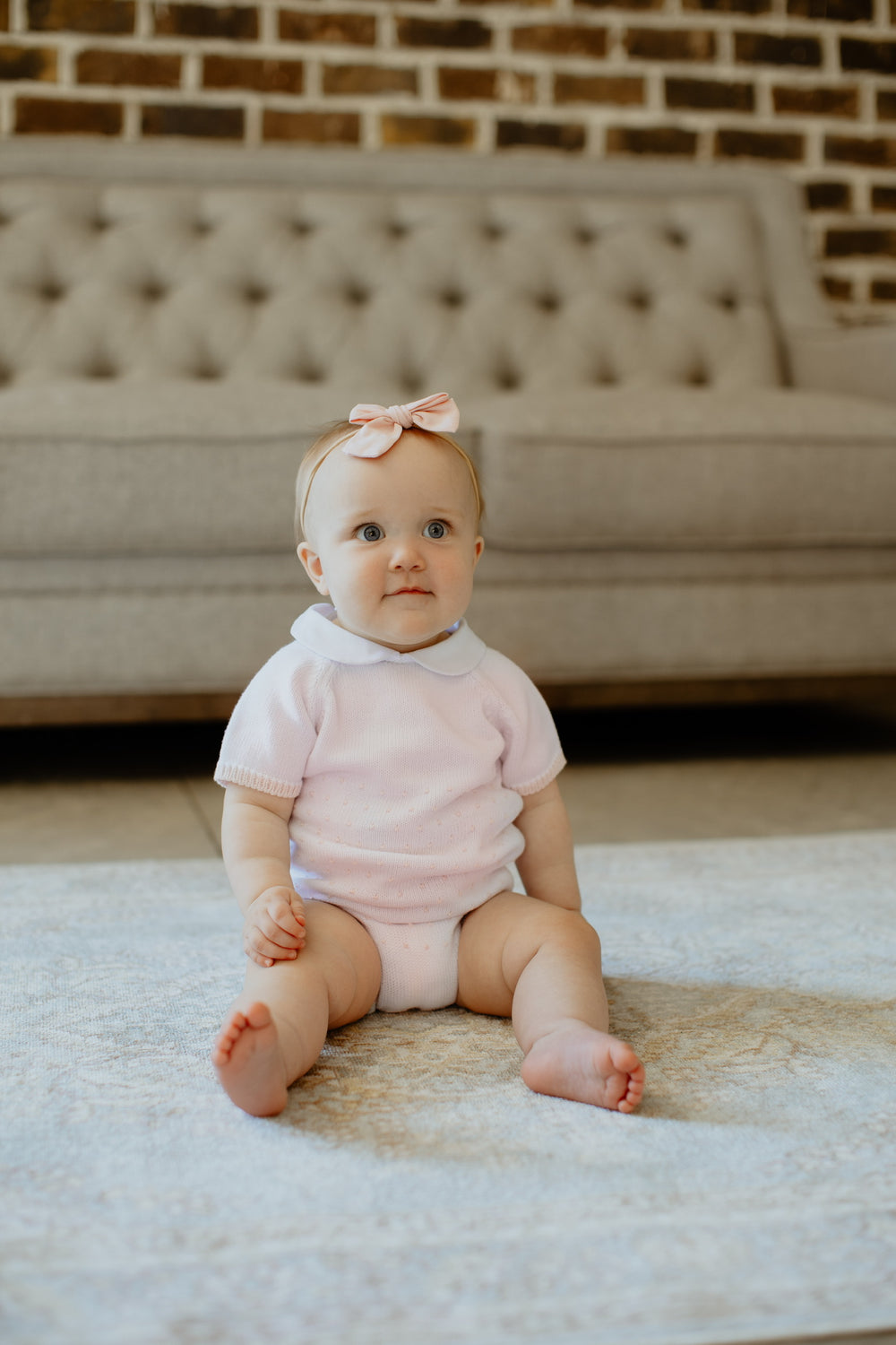 Mi Lucero Dot Sweater Bubble | Pink & White