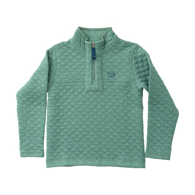 quilted green pullover