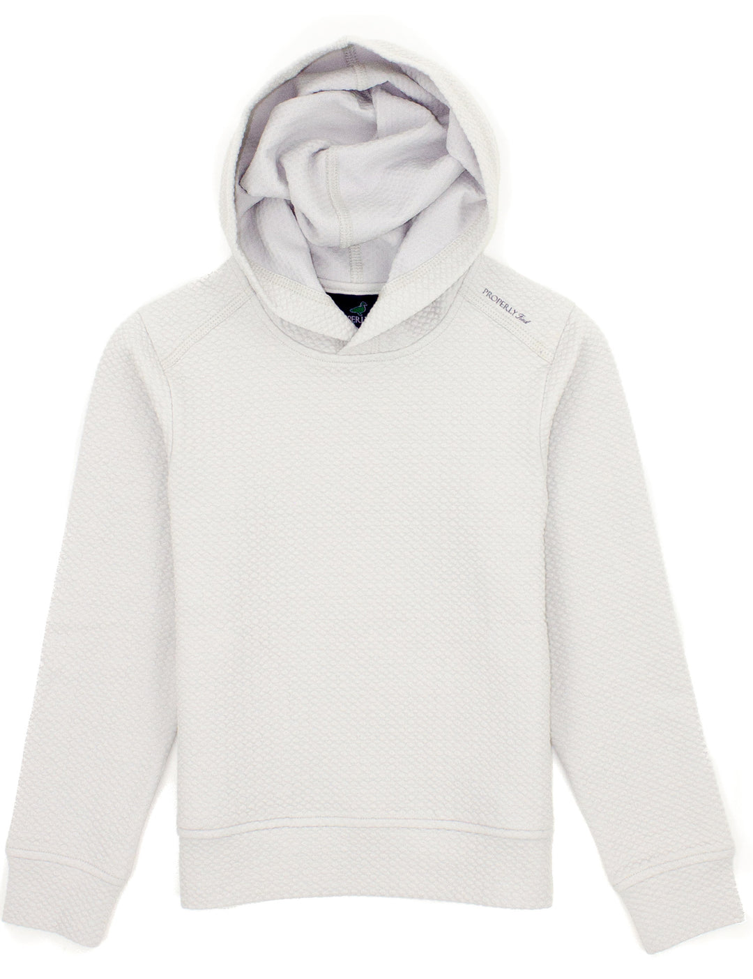 Light gray hoodie on a white background