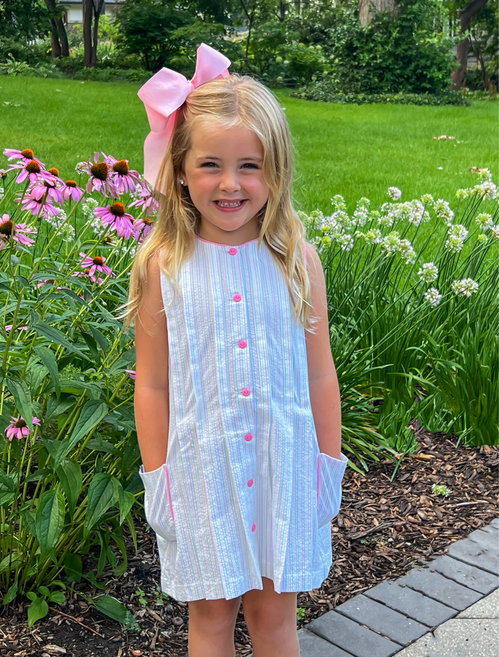James & Lottie Reagan Dress | Spring Seersucker Stripe