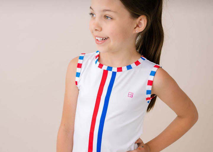 Renea Dress | Red, White & Blue