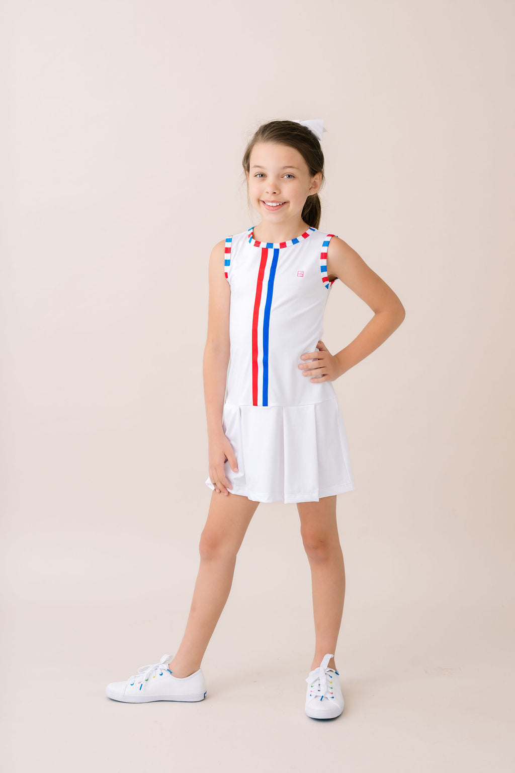 Renea Dress | Red, White & Blue