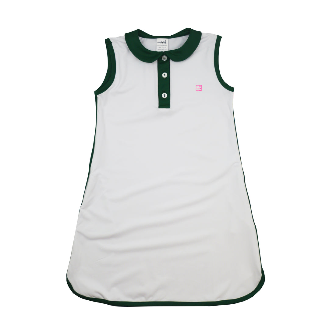 SET Presley Dress | White & Augusta Green