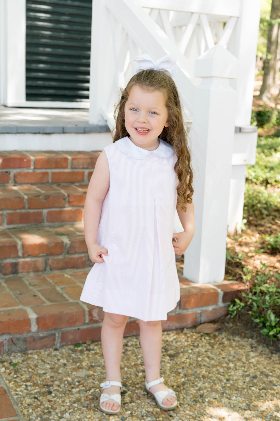 Caroline Dress | Simply Pink Seersucker