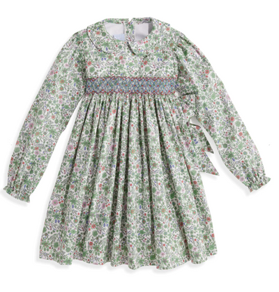 bella bliss Smocked Peter Pan Dress | Jade Floral