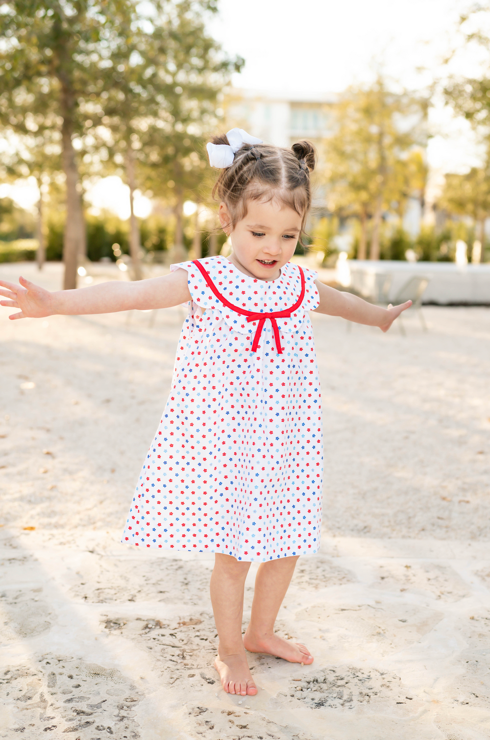 Mint Magnolia Charlotte Scalloped Dress | Dilworth Liberty Daises