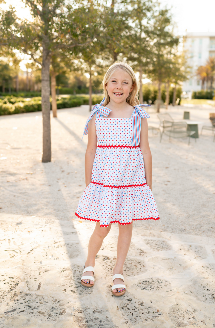 Mint Magnolia Charlotte Scalloped Dress | Dilworth Liberty Daises