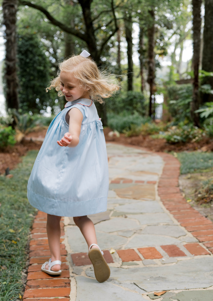 Ella Dress | Brentwood Blue Pique with Sailboat