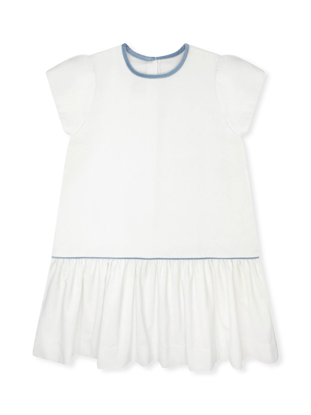 Delilah Dropwaist Dress | Winter White Velvet - PRE-SALE