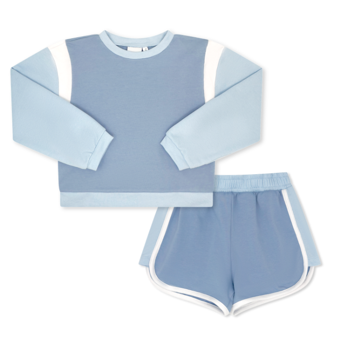 Ellie Everyday Set | Lake Blue Knit - PRE-SALE