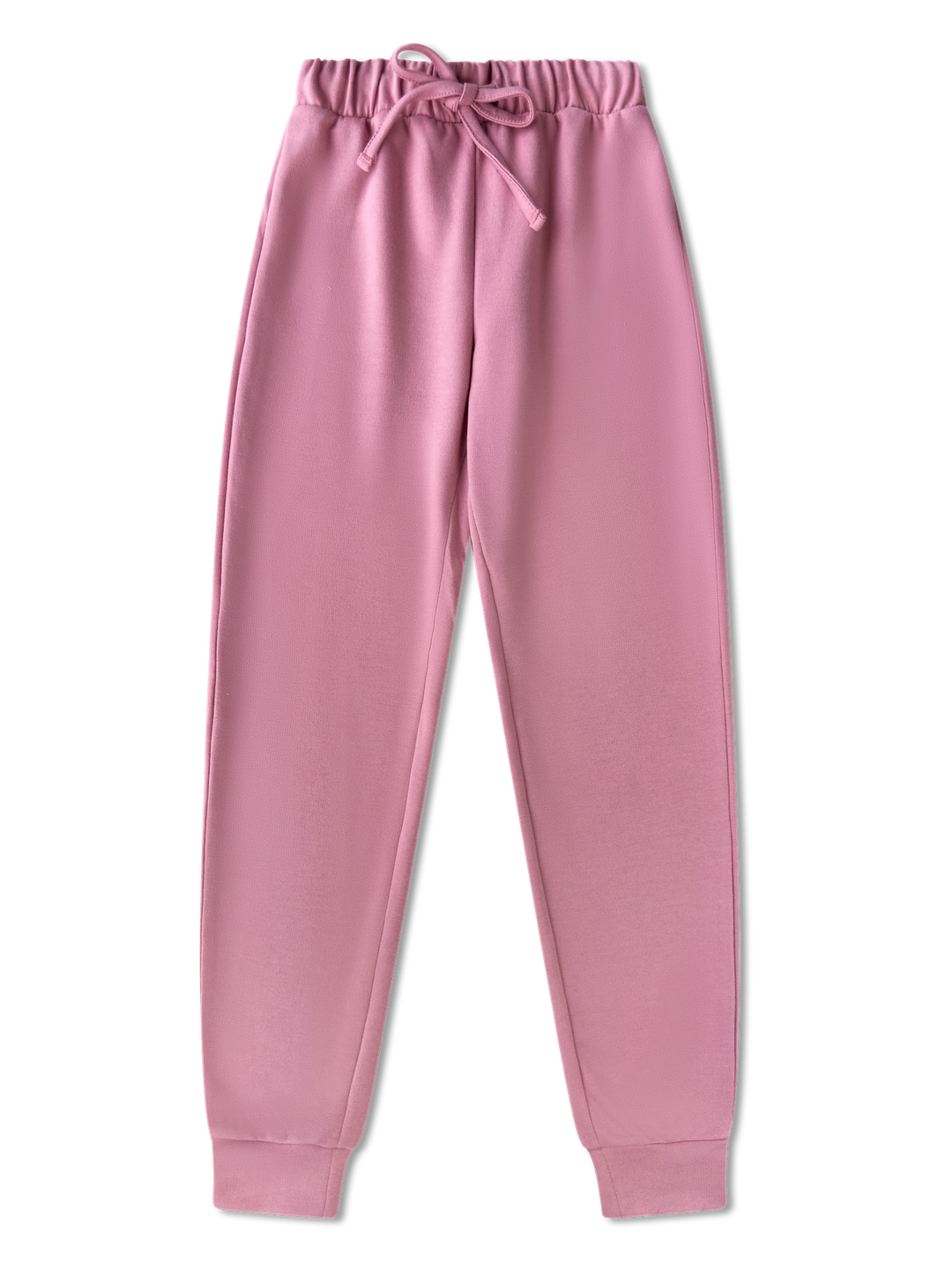 Pink sweatpants on a white background