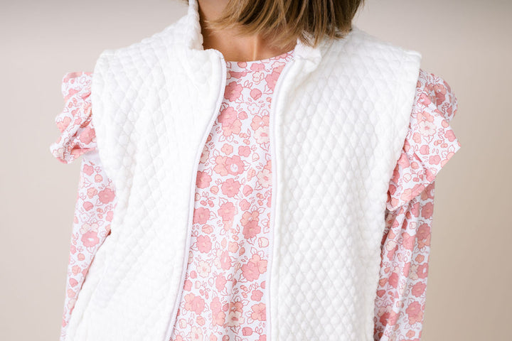 Virginia Vest | Cream Quilted