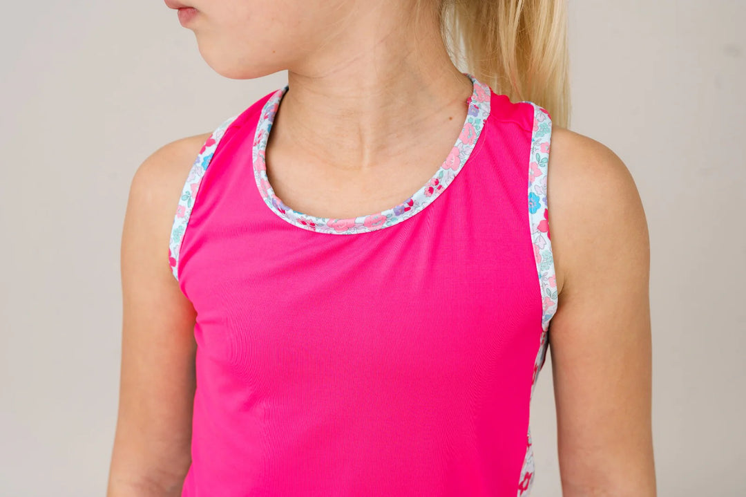 SET Athletics Nicole Tank | Power Pink & Bloomberry Floral