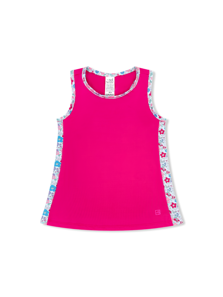SET Athletics Nicole Tank | Power Pink & Bloomberry Floral
