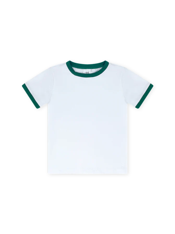 SET Bradley Tee | White & Augusta Green