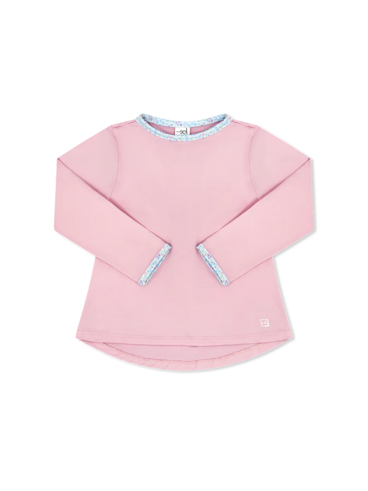 SET Athleisure Taylor Tee | Pink with Frosted Floral