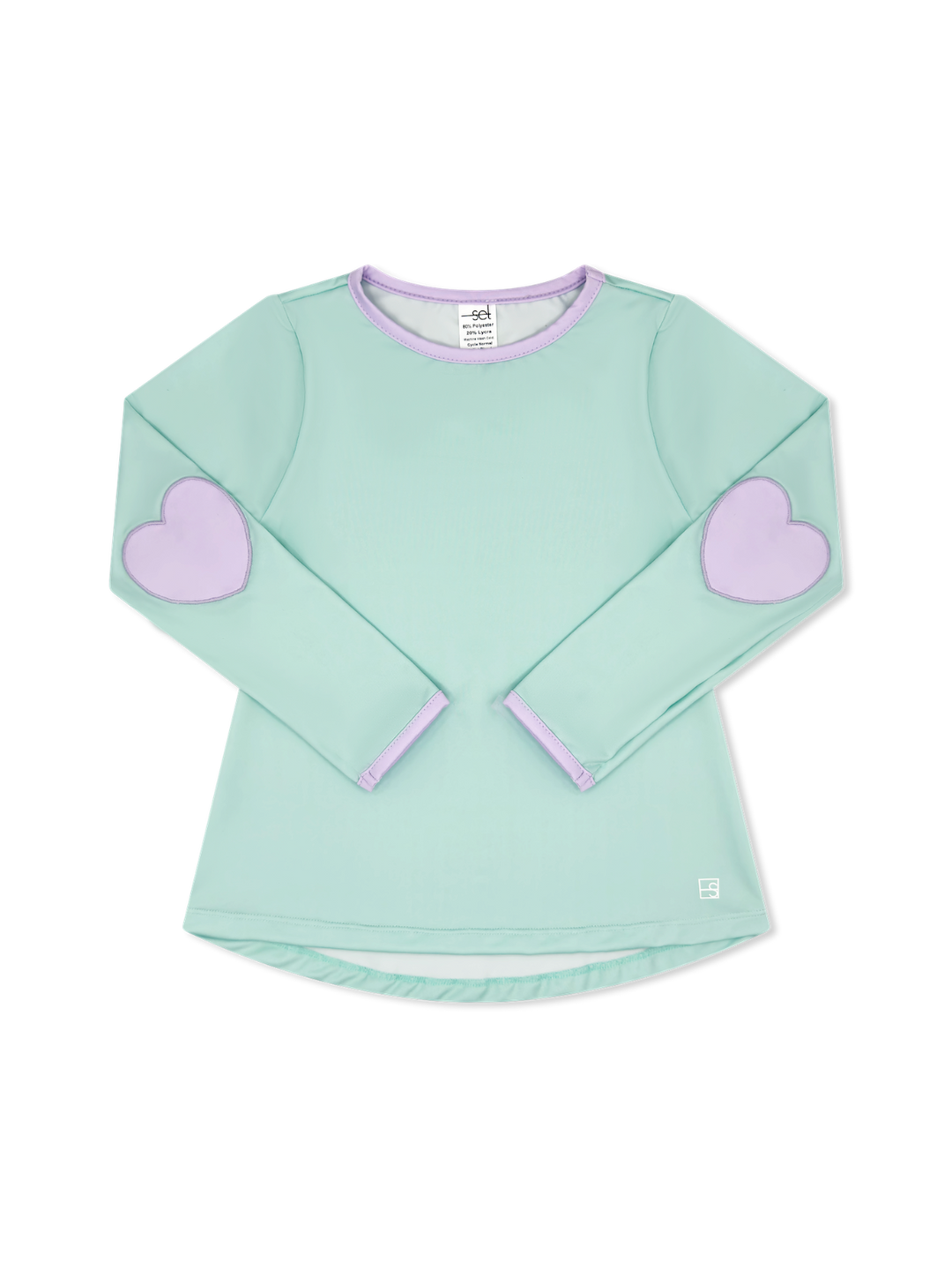 SET Athleisure Kylie Tee | Mint with Hearts