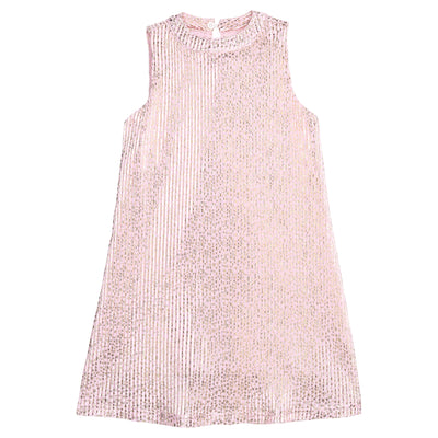 Bisby Kids Swing Dress | Pink Crinkle Stars