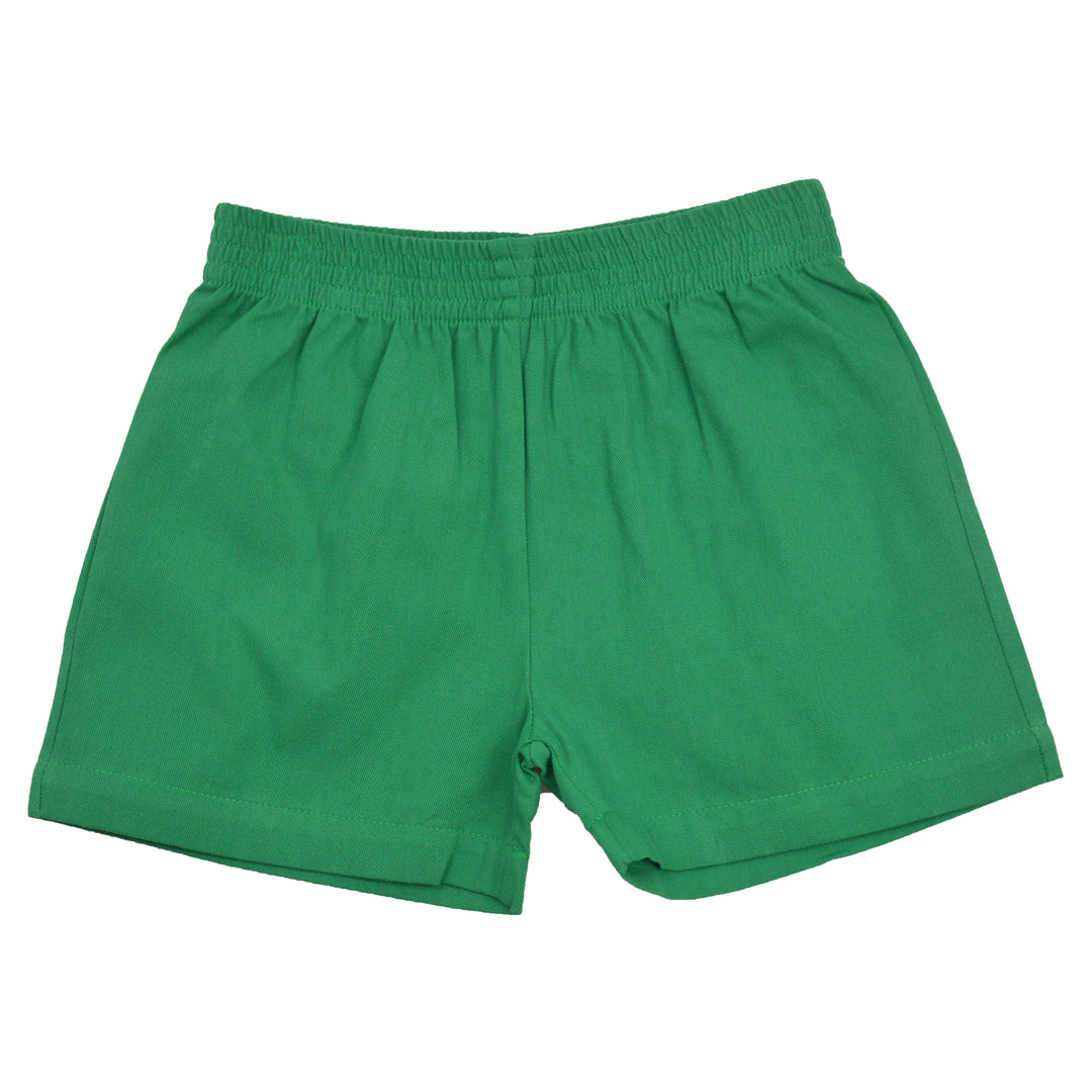 Green shorts on a white background