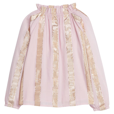 Bisby Tory Top | Pink Metallic Stripe