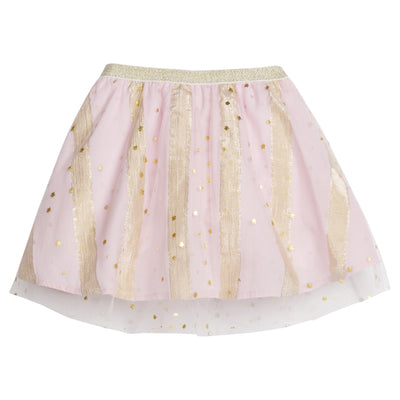 Bisby Tulle Circle Skirt | Pink Metallic Stripe