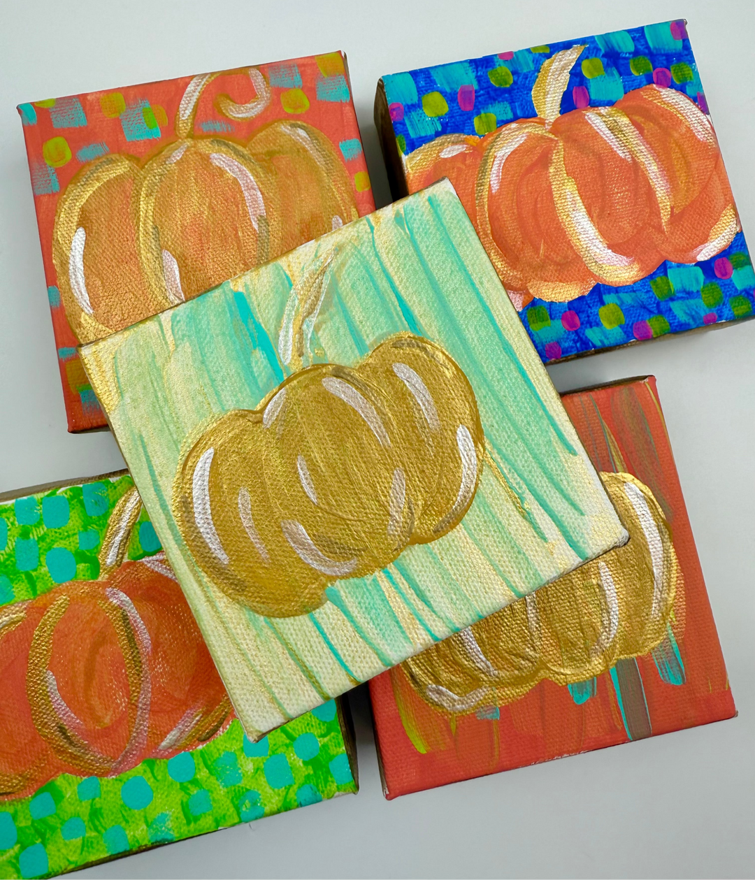 abstract pumpkin paintings