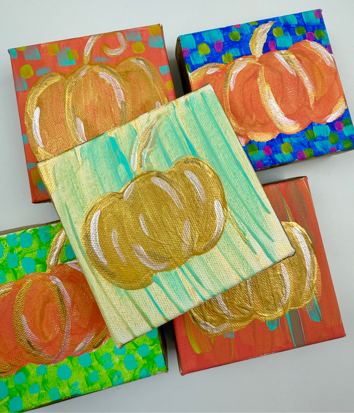 abstract pumpkin paintings