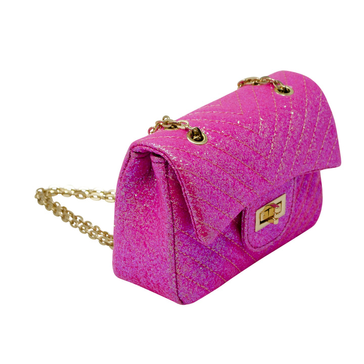 Glitter Wave Handbag | Hot Pink