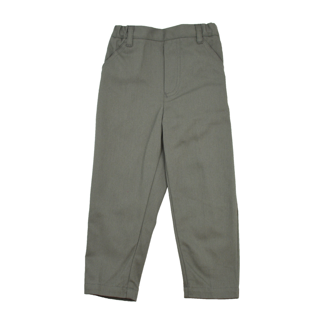 bella bliss Faux Zip Pant | Metal Gray Twill