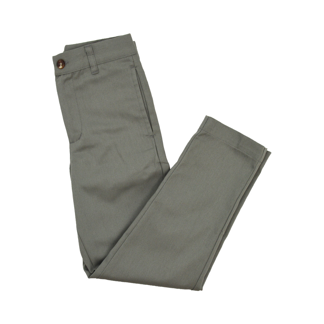bella bliss Slim Pant | Metal Gray Twill