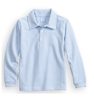 bella bliss Striped Polo | Blue Candy