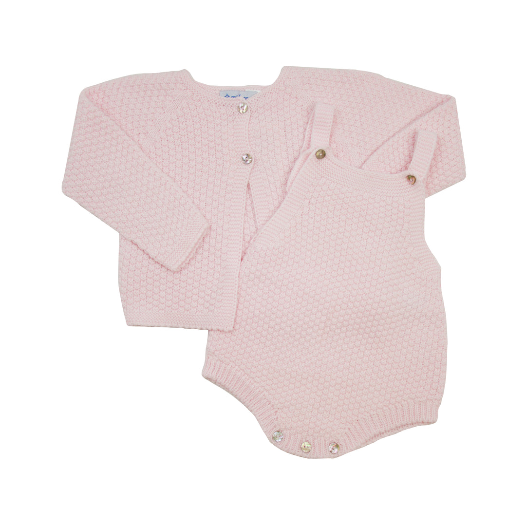 Mi Lucero Rice Stitch Cardigan Bubble Set | Pink