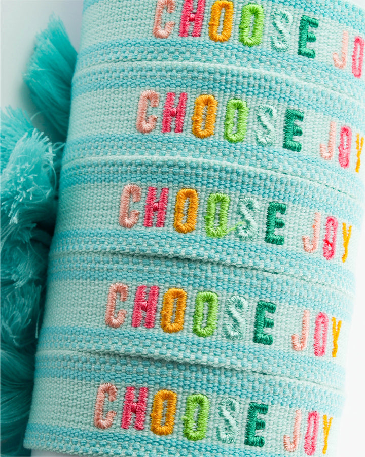 Embroidered Bracelet | Choose Joy