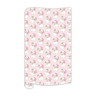 Roseanne Beck Wrapping Paper | Pink Santa