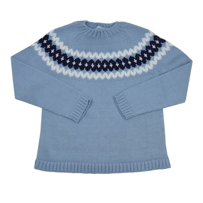Mi Lucero Fair Isle Sweater | Blue