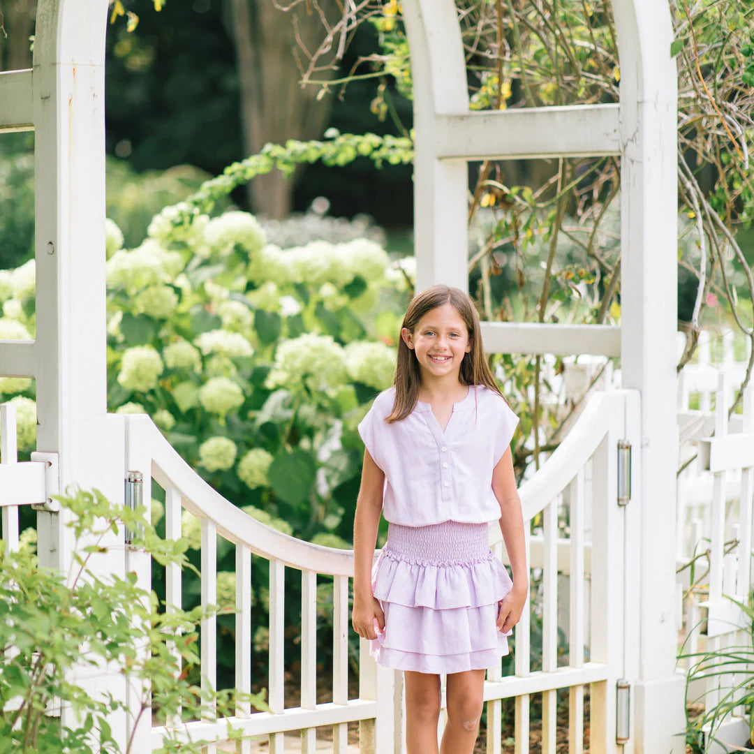 pleat. Drew Dress | Lilac Linen