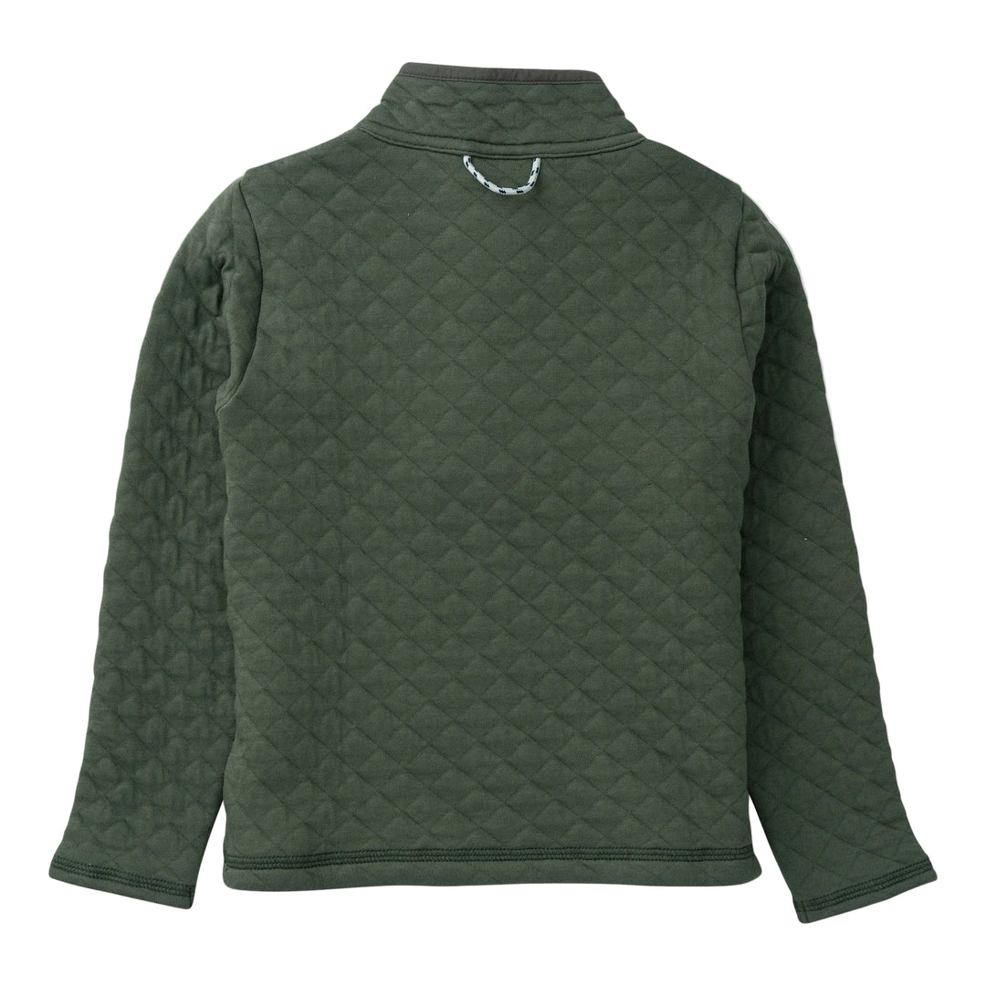 Quilted Zip Pull-over | Camping Green - PRE-SALE