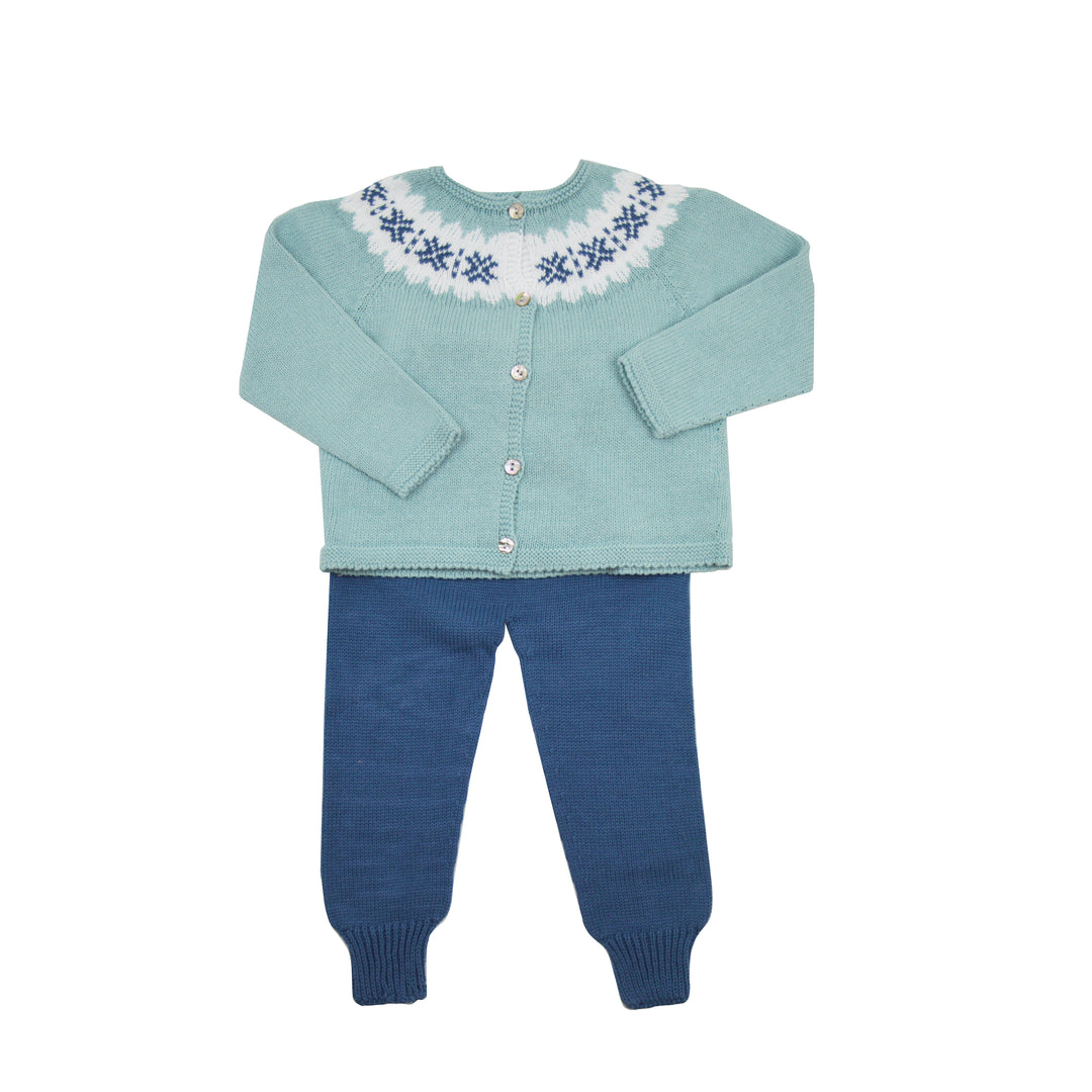 Mi Lucero Fair Isle Jogger Set | Jade & Steward Blue