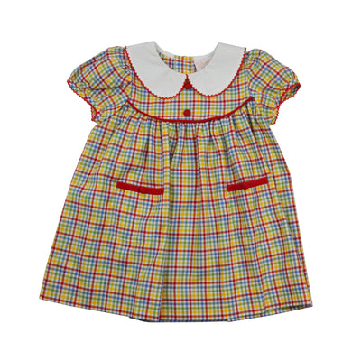 Whimsy Bay Kids Primary Plaid Dress